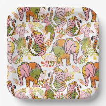 Boho Safari Animals Jungle Leaves Tween Birthday