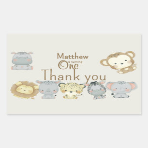 Boho Safari Birthday Sticker