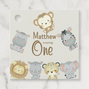 Boho Safari Square Favour Tag
