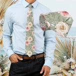 Boho Sage Green Blush Cream Floral Tie<br><div class="desc">Add a touch of whimsy and romance to your wedding day look with the Wedding Boho Sage Green Tie, with Blush Watercolor Flowers and Cream Roses Floral Neck Tie. Designed with an ethereal blend of soft blush pinks, delicate watercolor florals, and timeless cream roses, this tie perfectly captures the essence...</div>