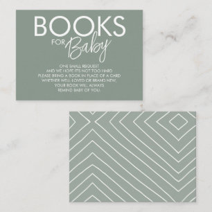 Boho Sage Green Book Request Enclosure Card