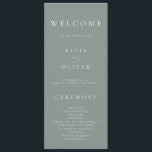 Boho Sage Green Elegant Minimalist Wedding Programme<br><div class="desc">Beautiful boho,  minimalist and classic,  our Sage Green Minimalist Wedding Program will be beautiful for your order of service. Fully customisable with all of your wedding program information.</div>