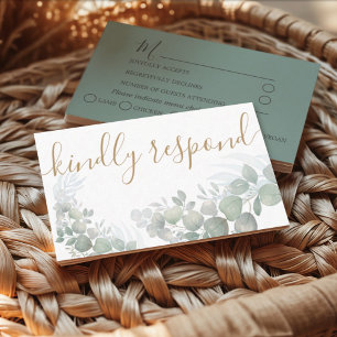 Boho Sage Green Eucalyptus Wedding Details Enclosure Card