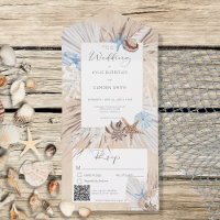 Boho Sand Tan Beach Rustic QR Code