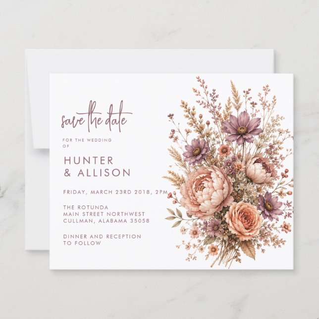 Boho Save the Date | Autumn (Front)
