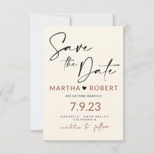 Boho Save The Date Card with Photo