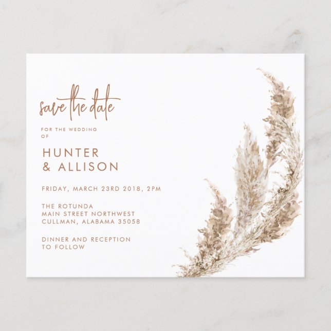 Boho Save the Date Flyer (Front)