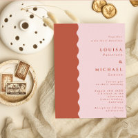 Boho Scalloped Edge Terracotta & Blush Wedding