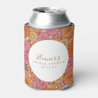 Boho Script Ochre Pink Floral Bridal Shower Custom