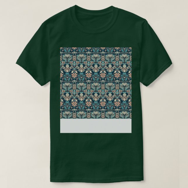 Boho Seamless Pattern Bohemian Hippie Gypsy Flower T-Shirt (Design Front)