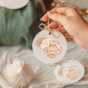 Boho Seashell Baby Shower Favour Tags