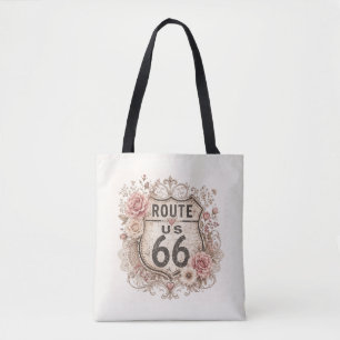 Boho Shabby Chic Mother Road Carryall Tote Bag