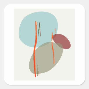 Boho Shapes Square Sticker