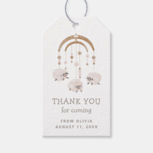 Boho Sheep Mobile Baby Shower / Birthday Thank You Gift Tags
