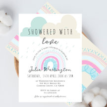 Boho Showered with Love Rainbow Baby Shower