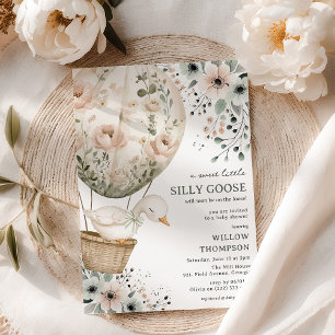 Boho Silly Goose Girl Baby Shower Invitation