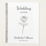 Boho Simple Rose Wedding Date & Couples Names Planner<br><div class="desc">Personalize this template with your own details!

Easy to customize and make your own.</div>