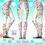 Boho Simple Wildflower Leggings<br><div class="desc">A charming boho wildflower design on excellent quality leggings. Featuring a multi-colour hand painted flower pattern, these pretty boho wildflower leggings are a cheerful addition to your day. These simple white and multicolor floral pattern leggings are ideal for a trip to the beach or the yoga studio - (this item...</div>