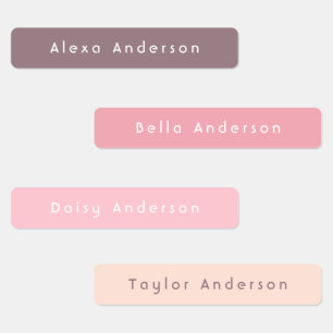 Boho Skinny Waterproof Adhesive Kid's Labels