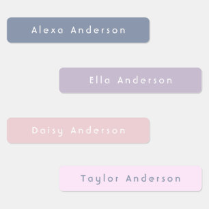 Boho Skinny Waterproof Adhesive Kid's Labels