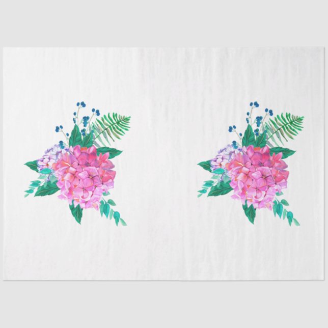 Boho Skull and Flowers Series Design 11 Tissue Paper (Front)