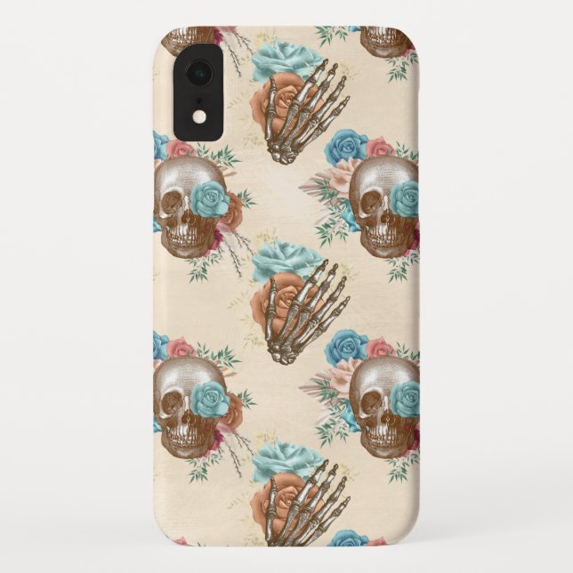 Boho Skull and Skeleton with Roses Case-Mate iPhone Case (Back)