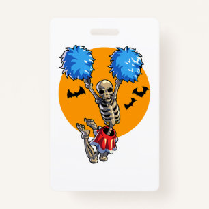 Boho Skull Halloween Autumn Witchy Thick Thighs Sp ID Badge