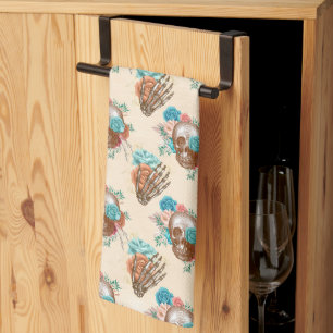 Boho Skull Series Design 12  Tea Towel