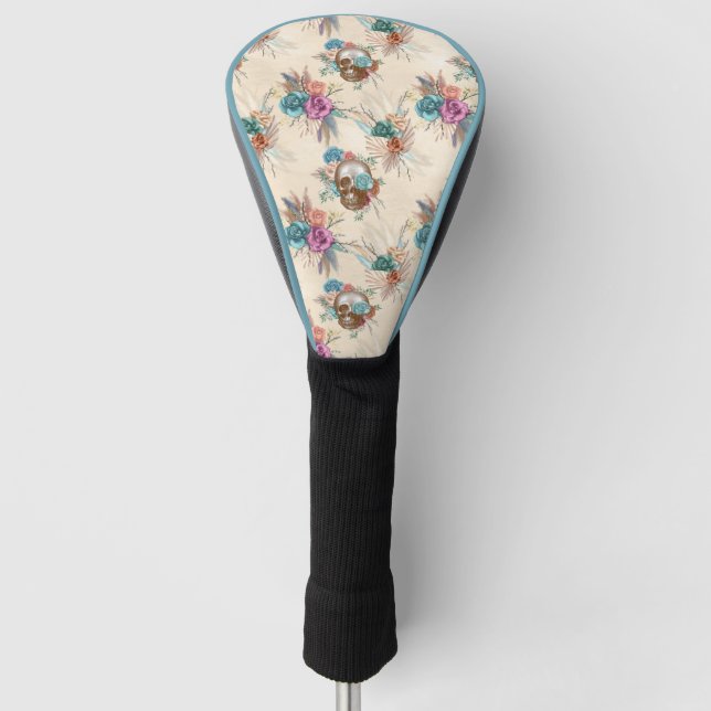 Boho Skull Series Design 3 Golf Head Cover (Front)