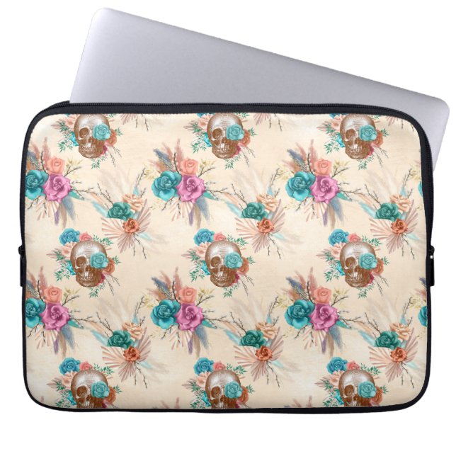 Boho Skull Series Design 3 Laptop Sleeve (Front)