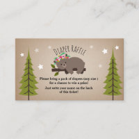 Boho Sleepy Bear Stars Diaper Raffle