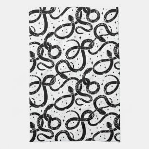 Boho snakes tea towel