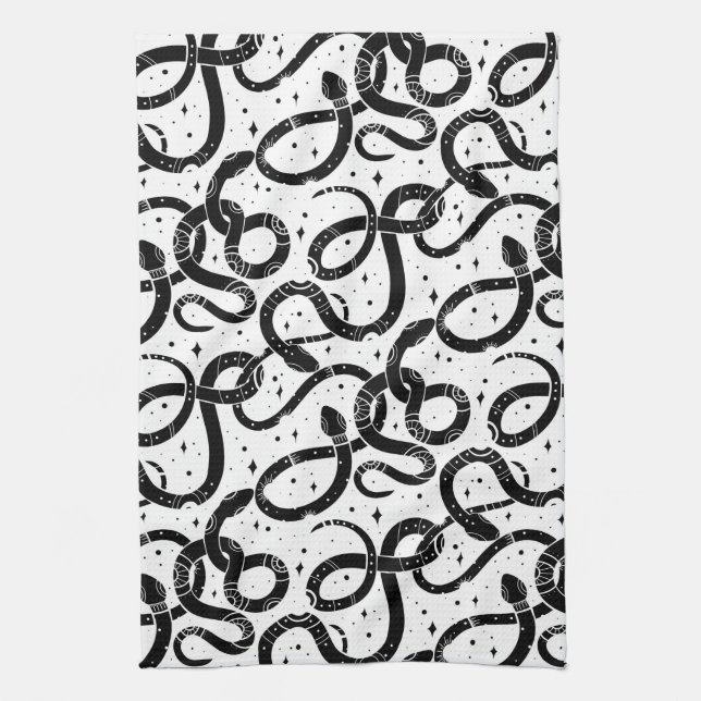 Boho snakes tea towel (Vertical)