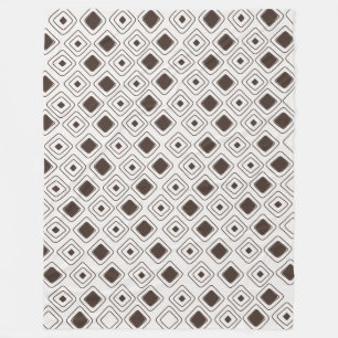 Boho Soft Neutral Tribal Geometric Aztec Pattern Fleece Blanket