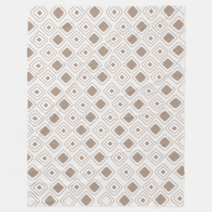 Boho Soft Neutral Tribal Geometric Aztec Pattern Fleece Blanket