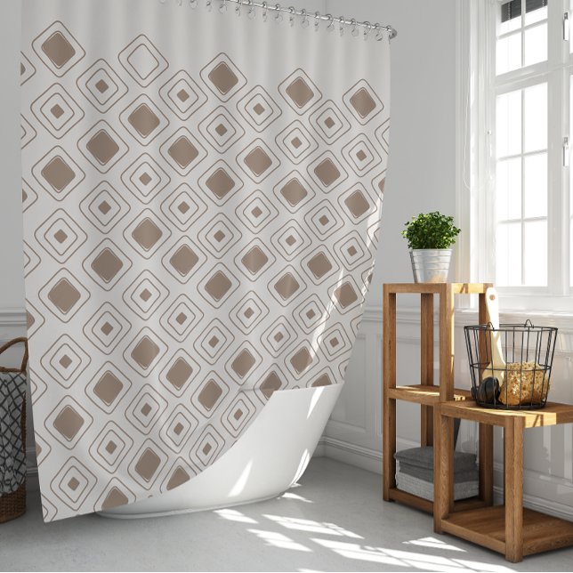 Boho Soft Neutral Tribal Geometric Aztec Pattern Shower Curtain (Boho Soft Neutral Tribal Geometric Aztec Pattern Shower Curtain)