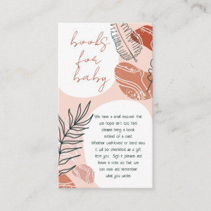 Boho Southwest Desert Baby Shower Books for Baby Enclosure Card