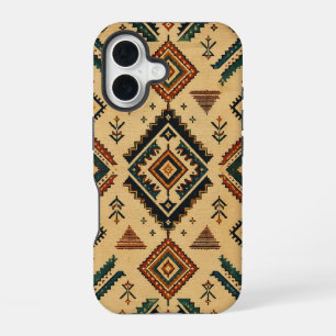 Boho Southwestern Tribal Geometric Pattern Phone C iPhone 16 Case