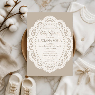 Boho Spanish Baby Shower Girl invitation