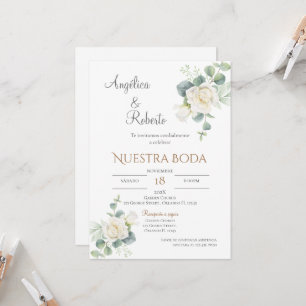 Boho Spanish Wedding Invitation