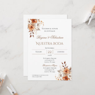 Boho Spanish Wedding Invitation
