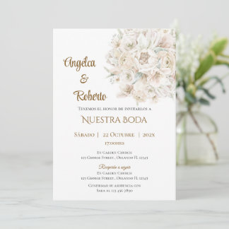 Boho Spanish Wedding Invitation