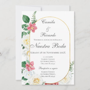 Boho Spanish Wedding Invitation
