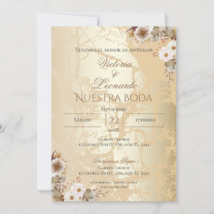 Boho Spanish Wedding Invitation