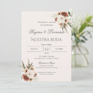 Boho Spanish Wedding Invitation
