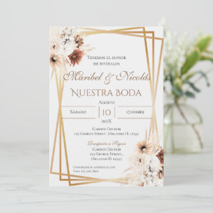 Boho Spanish Wedding Invitation