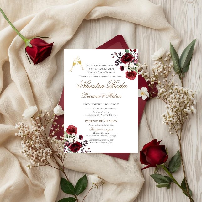 Boho Spanish Wedding Invitation (Creator Uploaded)