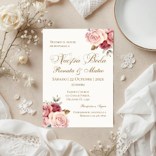 Boho Spanish Wedding Invitation