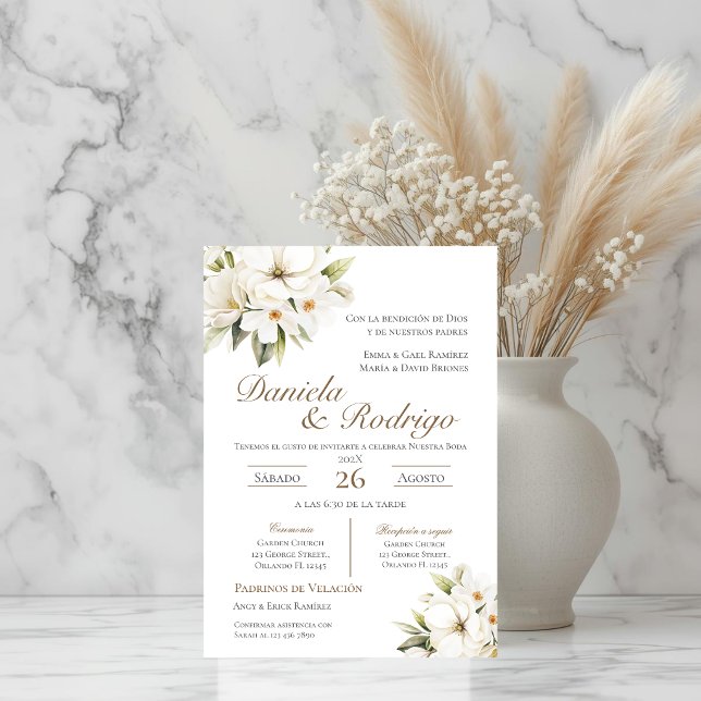 Boho Spanish Wedding Invitation (Creator Uploaded)