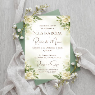 Boho Spanish Wedding Invitation